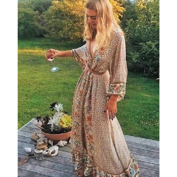 Boho Dress, Maxi Boho Dress, Maxi Dress, Bohemian Dress, Hippie Dress, Boho - Picture 1 of 10